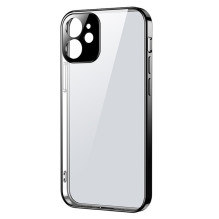 Joyroom New Beauty Series itin plonas dėklas su galvanizuotu rėmeliu, skirtas iPhone 12 mini black (JR-BP741)