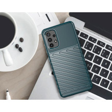 Thunder Case Lankstus Tvirtas Tvirtas Dangtis TPU dėklas, skirtas Samsung Galaxy A72 4G žalias
