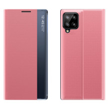 Sleep Case Knygų lentynos tipo dėklas su išmaniuoju langu, skirtas Samsung Galaxy A22 4G rožinis Sleep Case Knygų lentynos tipo dėklas su išmaniuoju langu, skirtas Samsung Galaxy A22 4G rožinis