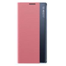 Sleep Case Knygų lentynos tipo dėklas su išmaniuoju langu, skirtas Samsung Galaxy A22 4G rožinis Sleep Case Knygų lentynos tipo dėklas su išmaniuoju langu, skirtas Samsung Galaxy A22 4G rožinis