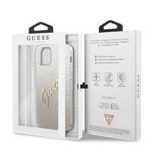 Guess GUHCP12SPCUGLSGO iPhone 12 mini 5.4" gold / gold hardcase Glitter Gradient Script