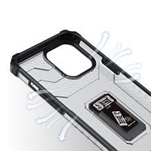Crystal Ring Case Kickstand Tvirtas ir tvirtas dangtelis, skirtas iPhone 13 Pro Max raudonas