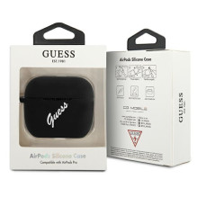 Guess GUACAPLSVSBW AirPods Pro cover black / white Silicone Vintage
