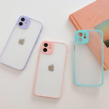 Milky Case silikoninis lankstus permatomas dėklas, skirtas Samsung Galaxy A42 5G mėlynas