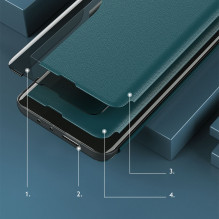Eco Leather View Case elegantiškas knygų lentynos tipo dėklas su stovu, skirtas Samsung Galaxy A22 4G raudonas Eco Leather View Case elegantiškas knygų lentynos tipo dėklas su stovu, skirtas Samsung Galaxy A22 4G raudonas