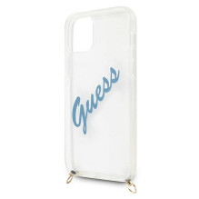 Guess GHUHCP12SCRTVSBL iPhone 12 mini 5,4 colio mėlynas / mėlynas kietasis dėklas Script Vintage