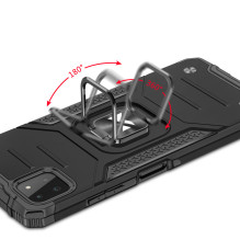 Wozinsky Ring Armor Case Kickstand Tvirtas tvirtas dangtelis, skirtas Samsung Galaxy A22 4G sidabras Wozinsky Ring Armor Case Kickstand Tvirtas tvirtas dangtelis, skirtas Samsung Galaxy A22 4G sidabras
