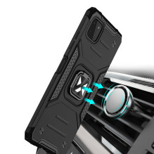 Wozinsky Ring Armor Case Kickstand Tvirtas tvirtas dangtelis, skirtas Samsung Galaxy A22 4G sidabras Wozinsky Ring Armor Case Kickstand Tvirtas tvirtas dangtelis, skirtas Samsung Galaxy A22 4G sidabras
