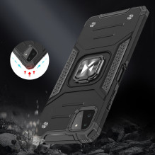Wozinsky Ring Armor Case Kickstand Tvirtas tvirtas dangtelis, skirtas Samsung Galaxy A22 4G sidabras Wozinsky Ring Armor Case Kickstand Tvirtas tvirtas dangtelis, skirtas Samsung Galaxy A22 4G sidabras