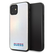 Guess GUHCN65BLD iPhone 11 Pro Max sidabrinis / sidabrinis kietas vaivorykštinis dėklas