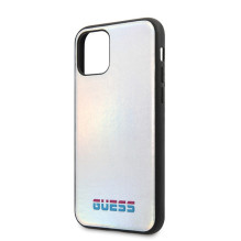Guess GUHCN65BLD iPhone 11 Pro Max sidabrinis / sidabrinis kietas vaivorykštinis dėklas