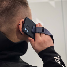 Virvės dėklas, gelio dėklas su grandininiu dirželiu, rankiniu diržu iPhone 13 Pro raudonas
