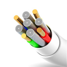 Dudao L2L USB-A / Lightning 3A kabelis 2m - baltas