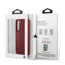 BMW silikoninis „Signature“ logotipo dėklas, skirtas „Samsung Galaxy S21+“ – raudonas