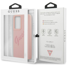 Guess GUHCS21LLSVSPI S21 Ultra G998 pink / pink hardcase Script Vintage Guess GUHCS21LLSVSPI S21 Ultra G998 pink / pink hardcase Script Vintage