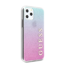 Guess GUHCN58PCUGLPBL iPhone 11 Pro rose blue / pink blue hard case Glitter Gradient