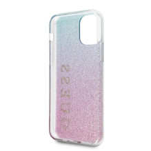 Guess GUHCN58PCUGLPBL iPhone 11 Pro rožinė mėlyna / rožinė mėlyna kietas dėklas Glitter Gradient