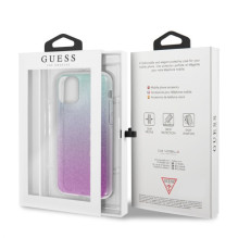 Guess GUHCN58PCUGLPBL iPhone 11 Pro rose blue / pink blue hard case Glitter Gradient