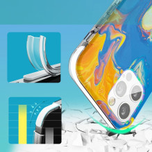 Kingxbar Watercolor Series color case for iPhone 12 Pro Max yellowblue