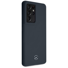 „Mercedes“ silikoninis dėklas „Samsung Galaxy S21 Ultra“ – mėlynas