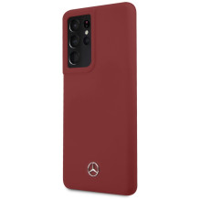 Mercedes Silicone Line Case for Samsung Galaxy S21 Ultra - Red