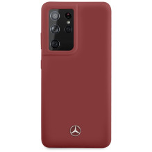 Mercedes Silicone Line Case for Samsung Galaxy S21 Ultra - Red