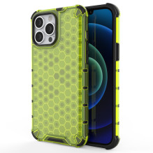 Honeycomb Case šarvų dangtelis su TPU buferiu, skirtas iPhone 13 Pro Max žalias
