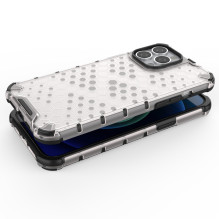 Honeycomb Case šarvų dangtelis su TPU buferiu, skirtas iPhone 13 Pro Max žalias