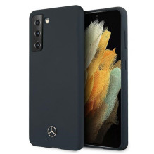 „Mercedes“ silikoninis dėklas „Samsung Galaxy S21+“ – mėlynas