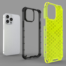 Honeycomb Case šarvų dangtelis su TPU buferiu, skirtas iPhone 13 Pro Max žalias