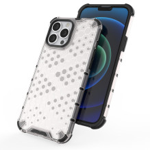Honeycomb Case šarvų dangtelis su TPU buferiu, skirtas iPhone 13 Pro Max žalias