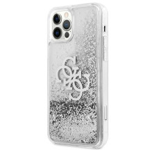 Guess GUHCP12LLG4GSI iPhone 12 Pro Max 6.7" silver / silver hardcase 4G Big Liquid Glitter