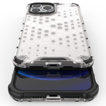 Honeycomb Case šarvų dangtelis su TPU buferiu, skirtas iPhone 13 Pro Max žalias