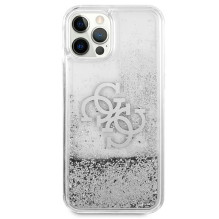 Guess GUHCP12LLG4GSI iPhone 12 Pro Max 6.7" silver / silver hardcase 4G Big Liquid Glitter