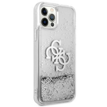 Guess GUHCP12LLG4GSI iPhone 12 Pro Max 6.7" silver / silver hardcase 4G Big Liquid Glitter