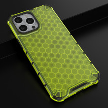 Honeycomb Case šarvų dangtelis su TPU buferiu, skirtas iPhone 13 Pro Max žalias