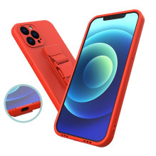 Virvės dėklas, gelio dėklas su grandininiu dirželiu, dirželiu iPhone 13 Pro Max rožinis