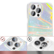 Kingxbar Shell serijos prabangus elegantiškas telefono dėklas, skirtas iPhone 13 Pro perlamutrinės spalvos