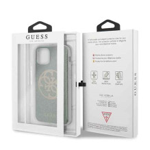 Guess GUHCN58PCUGLKA iPhone 11 Pro chaki kietas dėklas 4G Circle Glitter