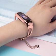 Metalinė apyrankė, skirta „Xiaomi Mi Band 3 / 4 / 5 / 6“ - rožinė Metalinė apyrankė, skirta „Xiaomi Mi Band 3 / 4 / 5 / 6“ - rožinė