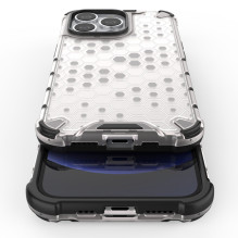 Honeycomb Case šarvų dangtelis su TPU buferiu, skirtas iPhone 13 Pro žalias