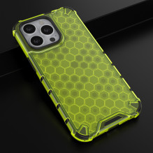 Honeycomb Case šarvų dangtelis su TPU buferiu, skirtas iPhone 13 Pro žalias