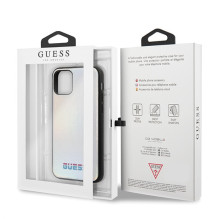 Guess GUHCN58BLD iPhone 11 Pro sidabrinis / sidabrinis kietas vaivorykštis dėklas