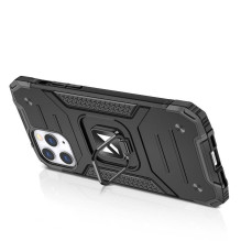Wozinsky Ring Armor Case Kickstand Tvirtas tvirtas dangtelis skirtas iPhone 13 Pro Max sidabrinis