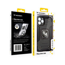 Wozinsky Ring Armor Case Kickstand Tvirtas tvirtas dangtelis skirtas iPhone 13 Pro Max sidabrinis