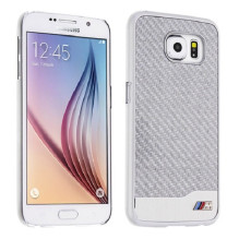 BMW kietas dėklas, skirtas „Samsung Galaxy S6“ - sidabrinis