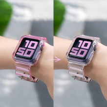 Silicone Band Strap Bracelet Case Strap Light Set for Apple Watch 40mm - Purple