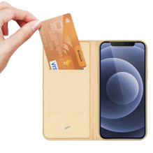 Dux Ducis Skin Pro Bookcase tipo dėklas skirtas iPhone 13 mini golden