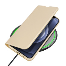 Dux Ducis Skin Pro Bookcase tipo dėklas skirtas iPhone 13 mini golden