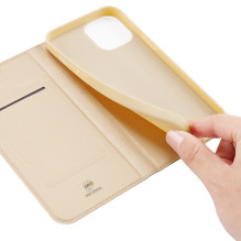 Dux Ducis Skin Pro Bookcase tipo dėklas skirtas iPhone 13 mini golden